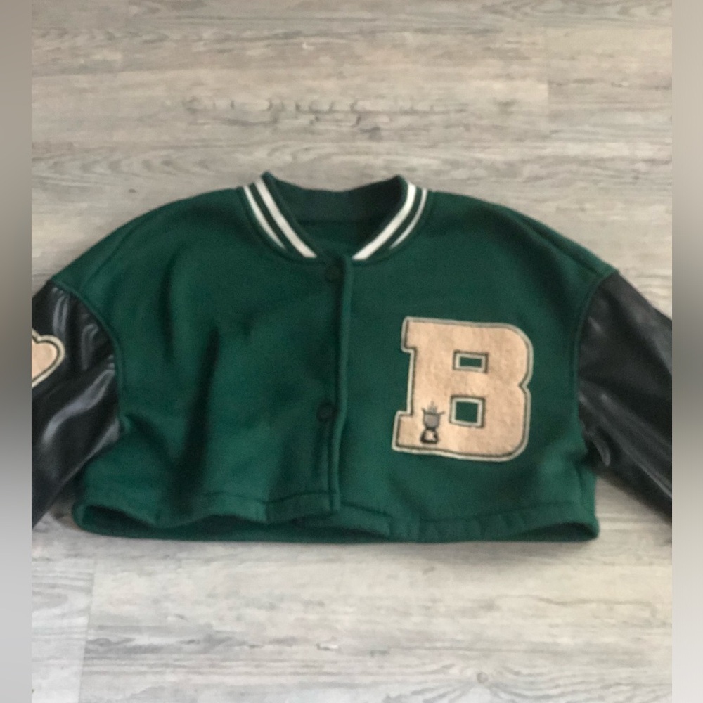 Woman/Kids Cropped Letterman Jacket
